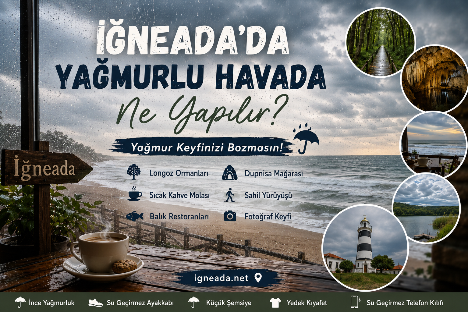 İğneada Yağmurlu Havada Ne Yapılır? Yağmur Tatilinizi Bozmasın